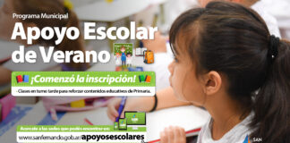 San Fernando: El Municipio inició la inscripción para los Apoyos Escolares de Verano