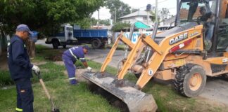Escobar: Sigue adelante con los trabajos de pavimentación, estabilizado, bacheo y mejoramiento del espacio público en distintos puntos del distrito