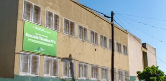 San Fernando: Andreotti visitó la obra de renovación de la histórica Escuela Técnica N°2