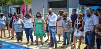 Escobar: En Loma Verde, Beto Ramil recorrió la nueva pileta municipal