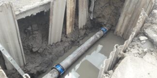 Tigre: AySA finalizó la reparación de la rotura de una importante cañería en el distrito