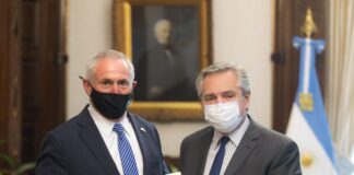 El Presidente recibió las cartas credenciales del nuevo embajador de Estados Unidos ante Argentina, Marc Stanley