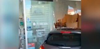 Tigre: Se metió con el auto en un paseo comercial y casi provoca una tragedia