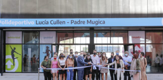Los ministros de transporte, turismo y mujeres inauguraron un polideportivo en Retiro