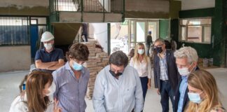 San Fernando: Juan Andreotti y Alberto Sileoni recorrieron escuelas que el Municipio construye y renueva