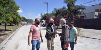Tigre: Julio Zamora supervisó la remodelación integral sobre la Avenida de los Constituyentes