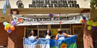 Malvinas: Noe Correa estuvo en el inicio del ciclo lectivo 2022 del Jardín de Infantes N° 917
