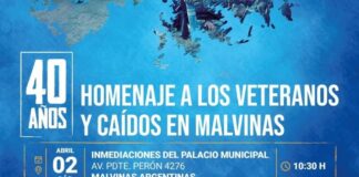 Malvinas: Se realizará un homenaje a los Veteranos y Caídos en Malvinas”, a 40 años del conflicto bélico