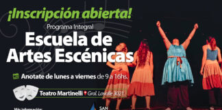 San Fernando: El Teatro Martinelli abrió la inscripción para su Escuela de Artes Escénicas