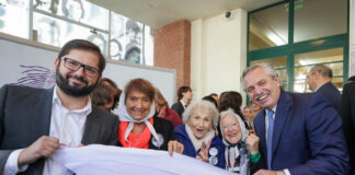 Alberto Fernández y Gabriel Boric realizaron una visita al Museo Sitio de Memoria ESMA
