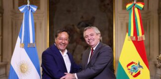 El Presidente recibió a su par de Bolivia, Luis Arce, en la Casa Rosada y mantienen una reunión bilateral