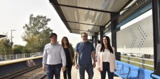 Malvinas: Noe Correa y Leo Nardini inauguraron la estación de Tierras Altas