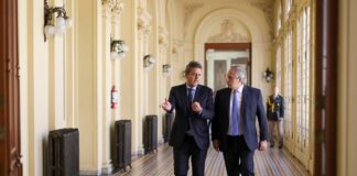 Alberto Fernández y Sergio Massa se reunieron en Olivos y participaron de acto en Casa Rosada