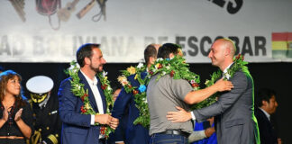 Escobar: Ariel Sujarchuk y Beto Ramil recibieron a Luis Arce Catacora y juntos compartieron una jornada cultural con la Colectividad Boliviana del Municipio