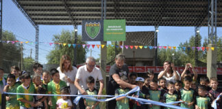 Tigre: Julio Zamora inauguró la remodelación de la cancha de fútbol de la Sociedad de Fomento “Los Amigos” de Los Tábanos