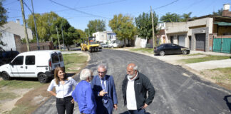 Tigre: En General Pacheco, el intendente Julio Zamora monitoreó nuevos trabajos de repavimentación
