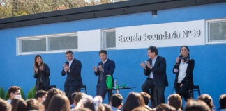 Pilar: Kicillof encabezó la inauguración de la Escuela Secundaria 39