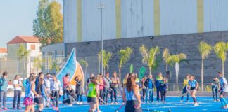 San Fernando: Juan Andreotti inauguró una nueva cancha de hockey con figuras de Los Leones y Las Leonas
