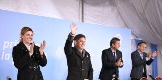 Axel Kicillof en el acto de inicio de las obras de la Variante Cañuelas en la Ruta Nacional 3