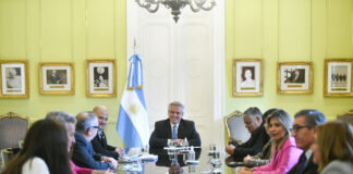 El Presidente recibió a los representantes del Parlamento Patagónico