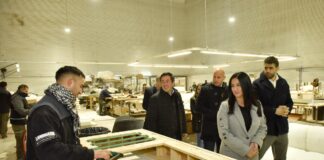 Malvinas: Noe Correa y Leo Nardini visitaron una empresa del Parque Industrial y la obra de la calle Brasil, en Tortuguitas