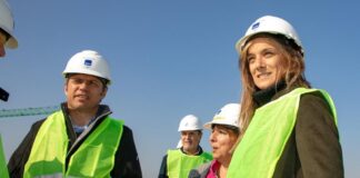 Malena Galmarini y Axel Kicillof visitaron la mega obra del Sistema Riachuelo