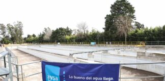 Pilar: Achával y Galmarini recorrieron los trabajos en la Planta Champagnat de AySA