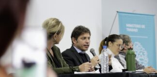 Kicillof y Ruiz Malec encabezaron la apertura de la reunión plenaria para delegadas y delegadas del Ministerio de Trabajo