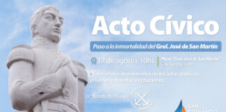 San Fernando: Conmemorará con un acto cívico al Gral. José de San Martín