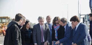 El Presidente recorrió las obras de la autopista Presidente Perón y de la Universidad de José C. Paz