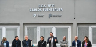 Escobar: Ariel Sujarchuk, Axel Kicillof y Beto Ramil inauguraron la ampliación de la escuela secundaria Carlos Fuentealba