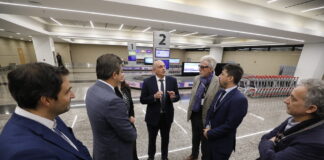 Guerrera recorrió las obras de modernización de la terminal Internacional de Aeroparque