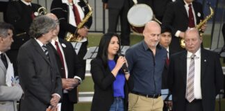 Malvinas: Noe Correa estuvo presente en el acto por el Día de las Escuelas Evangélicas