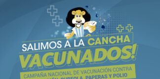 Malvinas: “¡Salimos a la cancha vacunados!”, parte de la campaña nacional contra sarampión, rubéola, paperas y polio