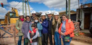 San Isidro: Malena Galmarini recorrió los avances de la obra cloacal que beneficiará a 14 mil habitantes del barrio BASI