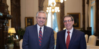 El Presidente se reunió con el ministro de Relaciones Exteriores de Cuba