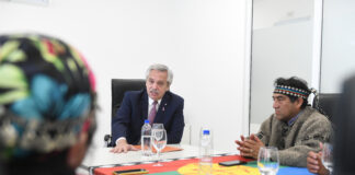 El Presidente se reunió con representantes de comunidades mapuches de Neuquén