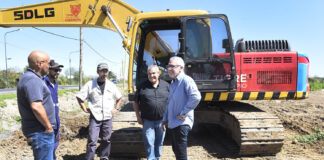 Tigre: Julio Zamora monitoreó las obras de entubamiento en la Avenida Italia de Nueva Delta