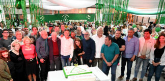 Tigre: Julio Zamora acompañó el 70° aniversario del Club Juventud de Rincón de Milberg