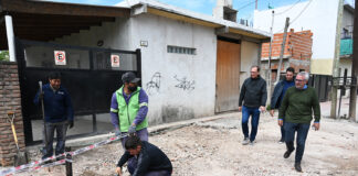 Tigre: Julio Zamora supervisó el Plan de Veredas Comerciales en Benavídez
