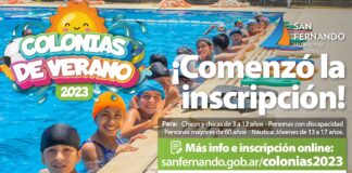 San Fernando: Empezó la inscripción para sus Colonias de Verano 2023, online y en los Polideportivos