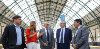 El Presidente inauguró la renovación del techo vidriado de la estación de tren de La Plata