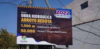 Escobar: Comenzó la obra de saneamiento integral de la Cuenca del Arroyo Bedoya en Garín