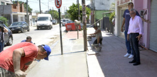 Tigre: En el barrio La Paloma, el Municipio continúa con su Plan de Veredas Comerciales