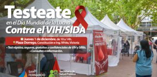 San Fernando: Testeos gratuitos por el Día de la Lucha contra el VIH – SIDA