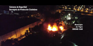 Tigre: El Sistema de Protección Ciudadana logró controlar un incendio en una fábrica de productos químicos