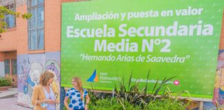 San Fernando: Avanza la obra de renovación de la Escuela “Hernando Arias”, en el barrio Fate