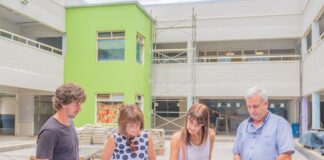 San Fernando: Juan Andreotti recorrió la obra de renovación de la Escuela Técnica N°3