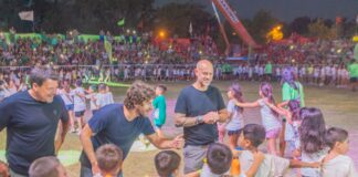 San Fernando: Juan Andreotti compartió una gran fiesta con las Colonias, acrobacias, música y deporte