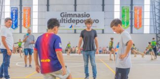 San Fernando: Juan Andreotti inauguró un nuevo “Gimnasio Multideportivo” en el Poli N°8